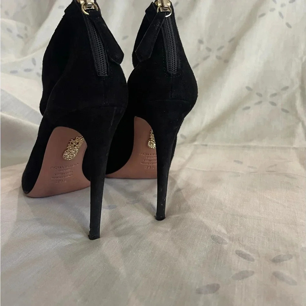 AQUAZZURA Ella cutout suede pumps - Picture 3 of 6